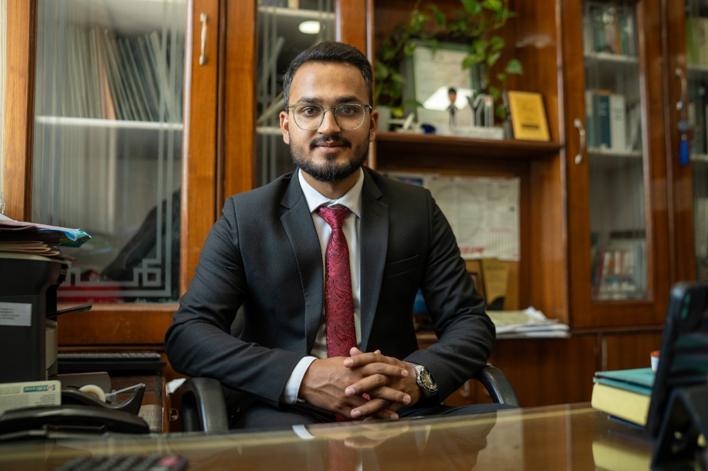 CA Anuj Singh in his office